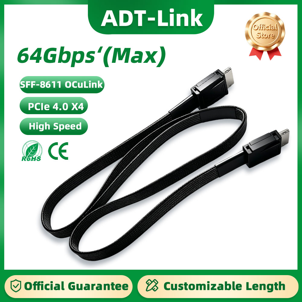 External Gpu Dock Pcie 4.0 Oculink - ADT-Link 64Gb オス-オス PCIE 4.0 X4