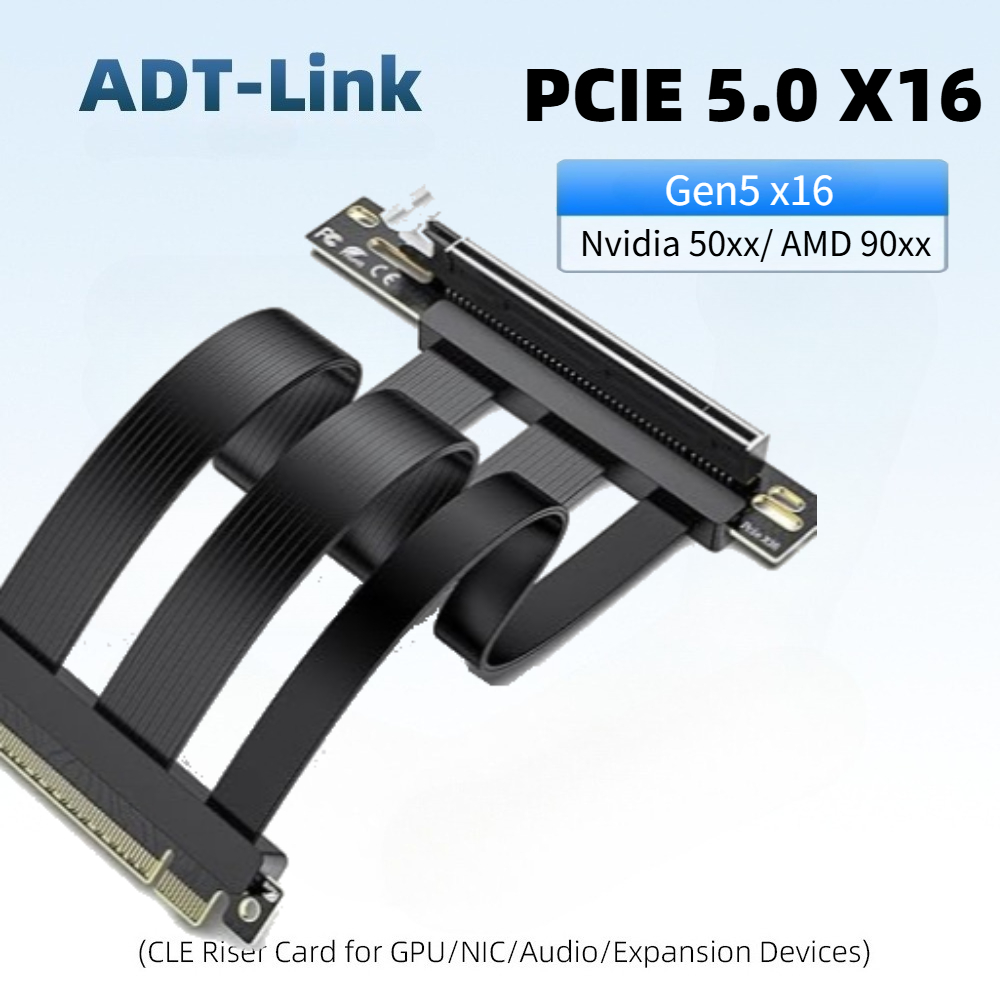 Pcie 4.0 X16 Riser Cable 90 Degree - PCIE 5.0 x16ライザーケーブル、PCIe 5.0/4.0 GPU、RTX5090(Ti) RX9070(XT)