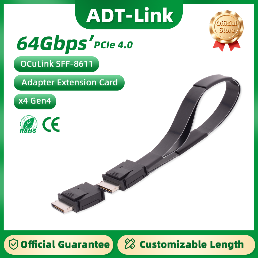 External Gpu Dock Pcie 4.0 Oculink - ADT-Link PCI-E 4.0 X4 SFF-8611 オス