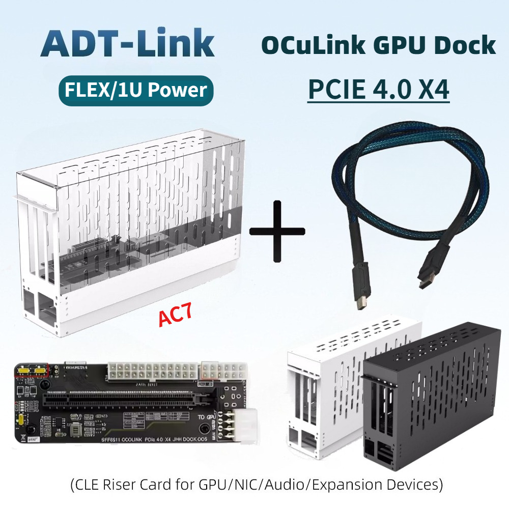 External Gpu Dock Pcie 4.0 Oculink - 50CM Oculink EGPUグラフィックカードドック（ノートパソコン/ミニPC用）64GB/s PCI-E 4.0 X4