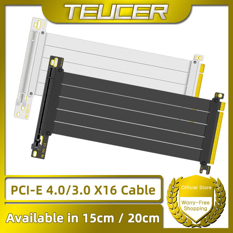 Pcie 4.0 X16 Riser Cable 90 Degree - TEUCER PCI-E 4.0 X16 ライザー ケーブル