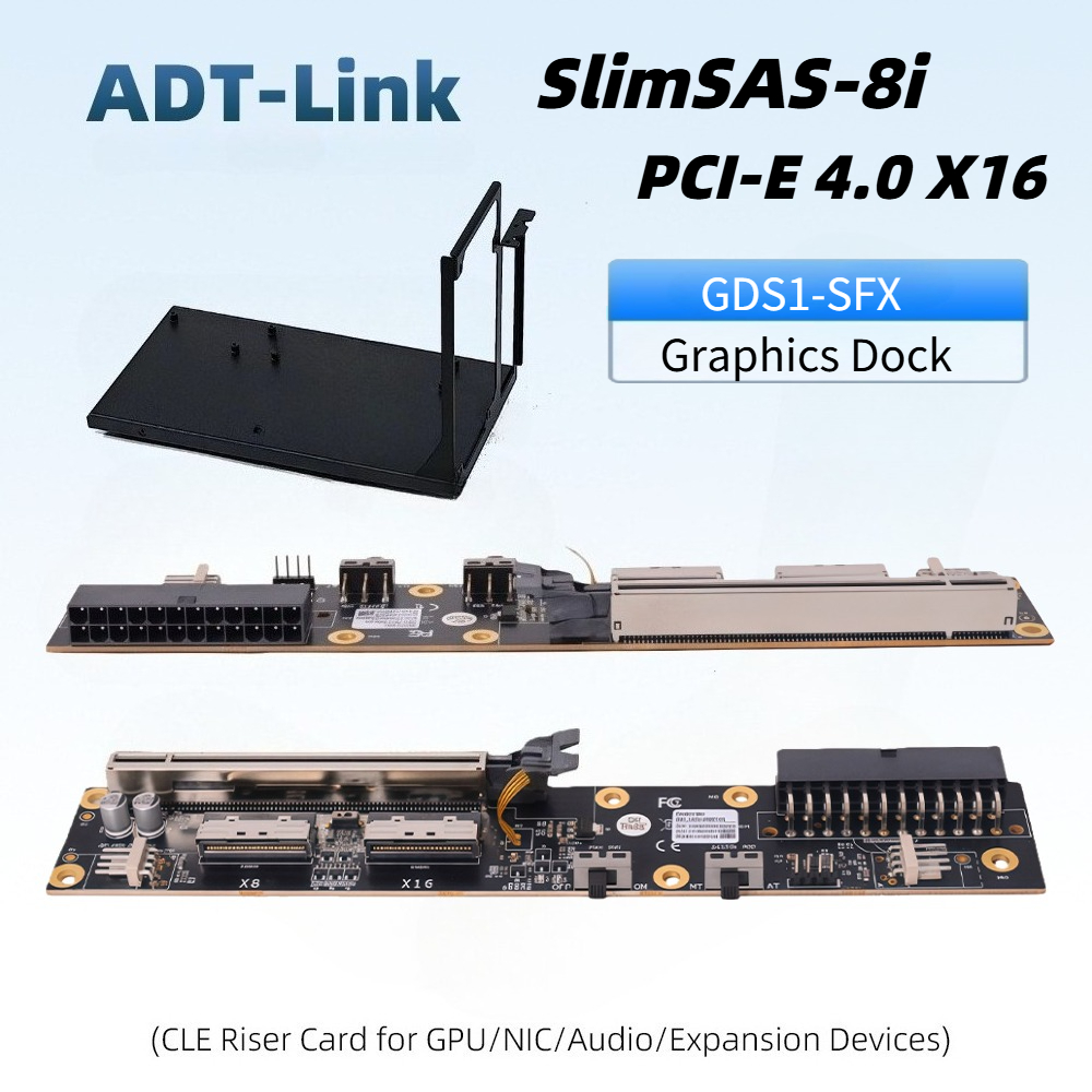 External Gpu Dock Pcie 4.0 Oculink - デュアル SlimSAS 8i グラフィックス GPU ドック