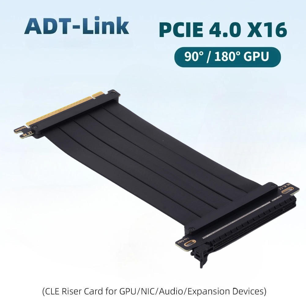 Pcie 4.0 X16 Riser Cable 90 Degree - Ultra PCIe 4.0 ユニバーサルライザーケーブル 90/180度 GPUマウント