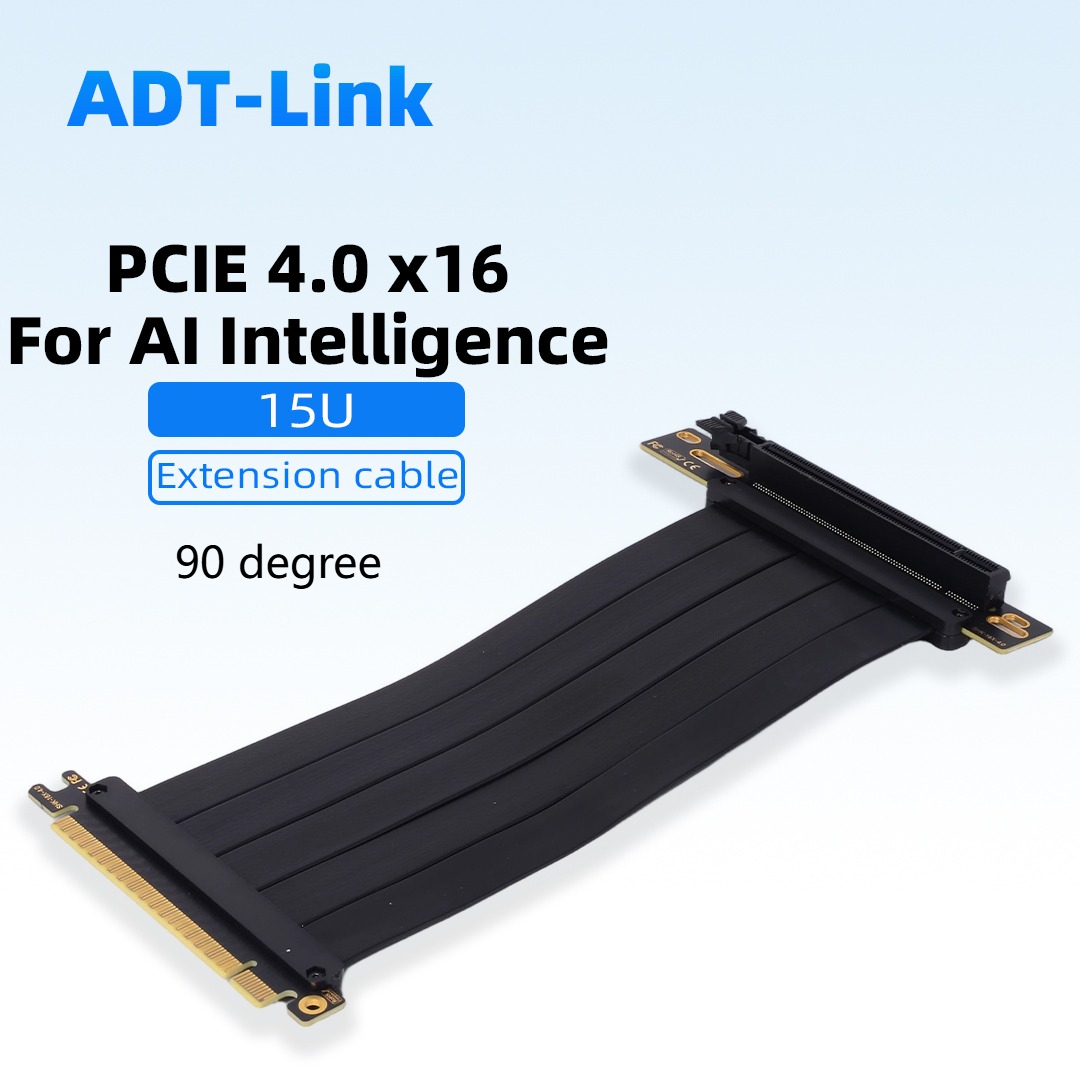 Pcie 4.0 X16 Riser Cable 90 Degree - PCIE 4.0 X16 グラフィックスカード拡張ライザーアダプターケーブル 90 度ゴールドフィンガー