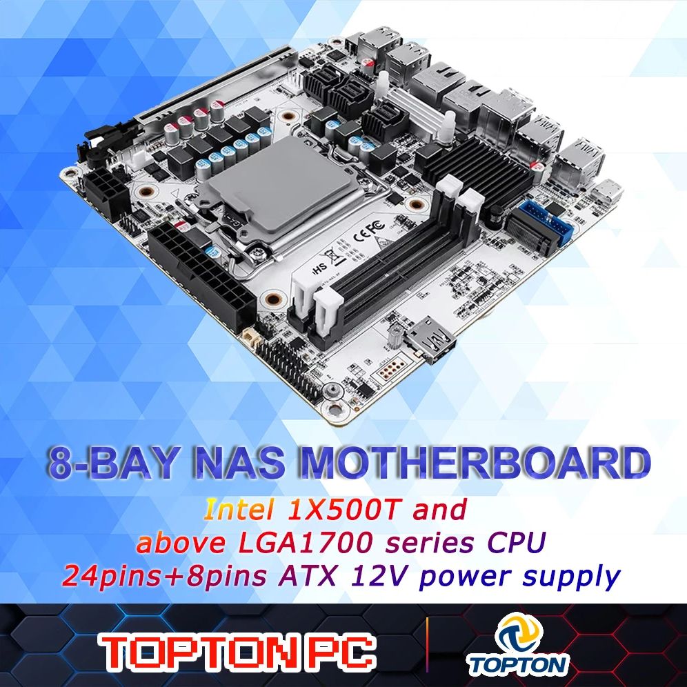 Lga 1700 Ddr5 Itx Motherboard - 8ベイNAS Mini ITXマザーボード(LGA1700 第12/13/14世代) デスクトッププロセッサー) 2*DDR5