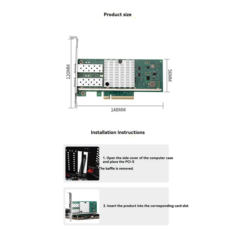X520-DA1 10Gb SFP+ デュアルポートネットワ - 10Gb Sfp+ Pcie Network Card Dual Port のレビューと価格