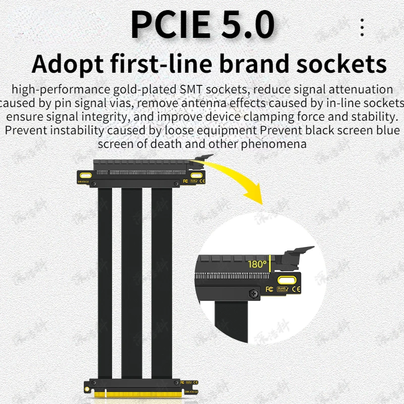 PCIE 5.0 x16ライザーケーブル、PCIe 5.0/ - Pcie 4.0 X16 Riser Cable 90 Degree のレビューと価格