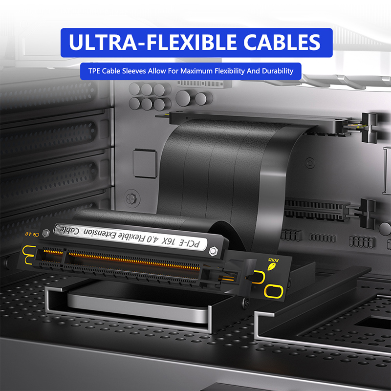 黒の柔軟なGPUライザーケーブル,pcie 4.0,16xシ - Pcie 4.0 X16 Riser Cable 90 Degree のレビューと価格