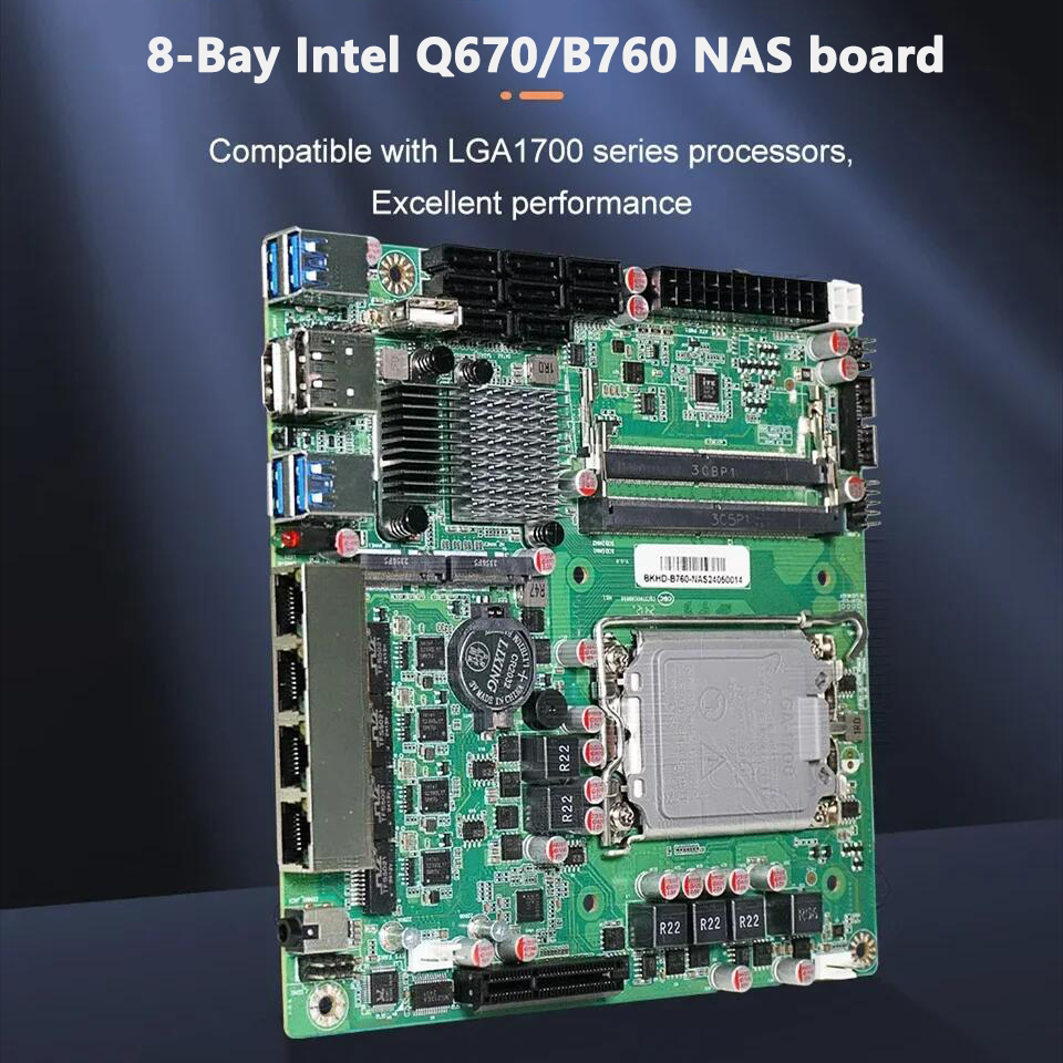 Topton Q670 B760 8ベイNASマザーボード  - Lga 1700 Ddr5 Itx Motherboard のレビューと価格