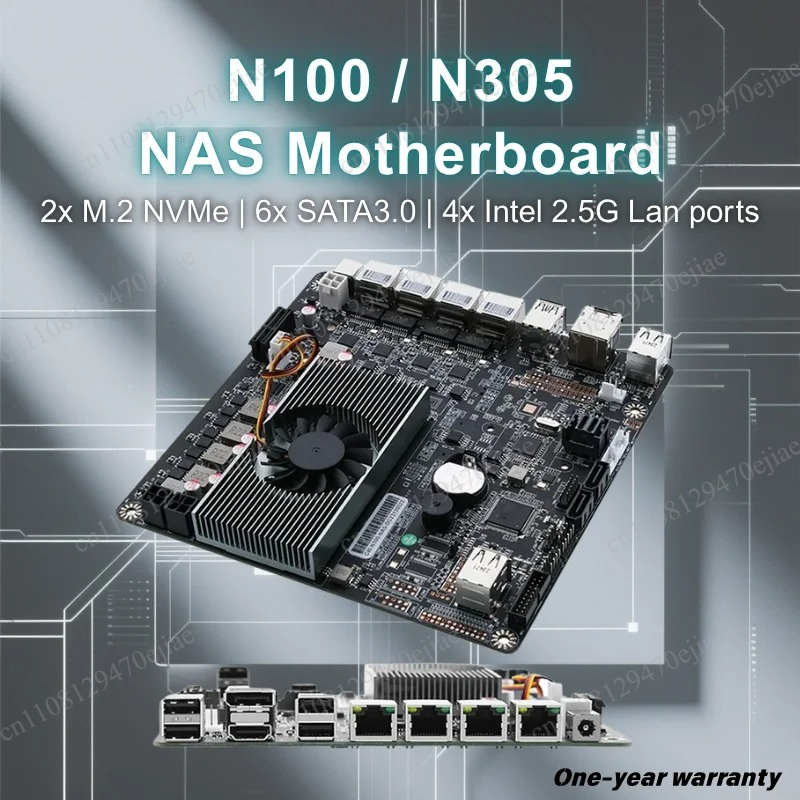 N100 Mini ITX NASマザーボード DDR5、ク - Nas Motherboard N100 6 Sata のレビューと価格