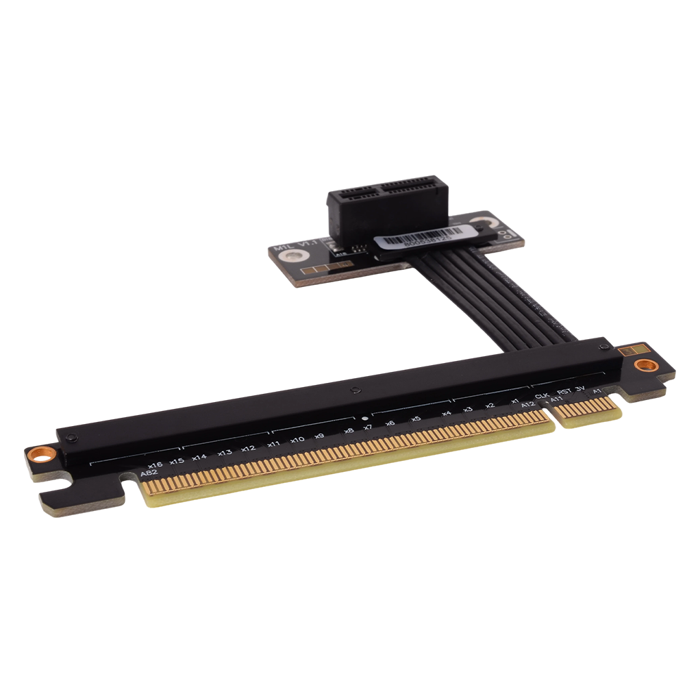 PCIe 4.0 X16 - X1/X4/X8 延長ケーブル - Pcie 4.0 X16 Riser Cable 90 Degree のレビューと価格