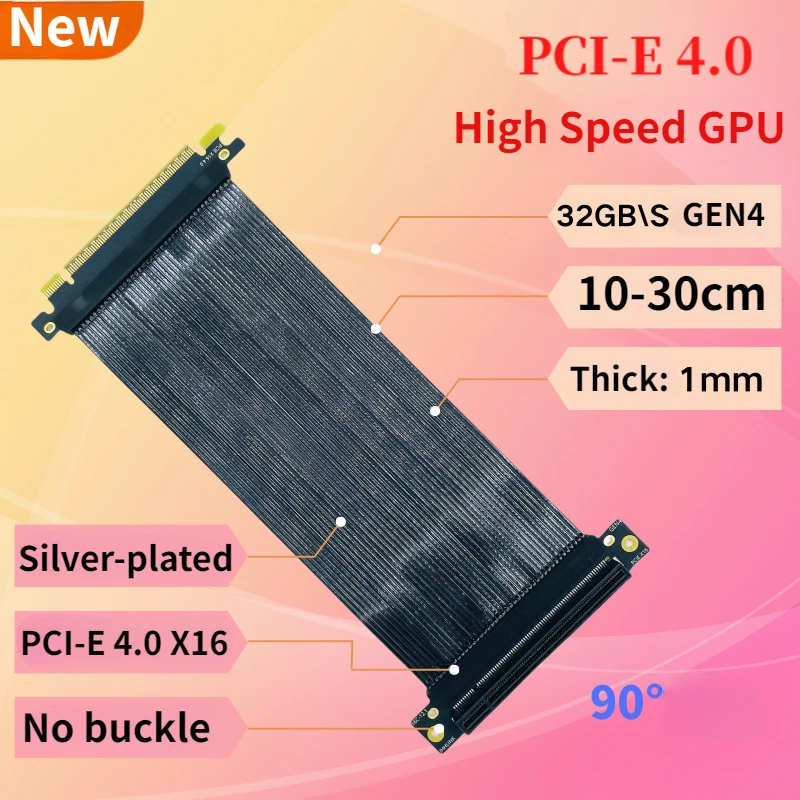 PCI-E 4.0 X16 グラフィックスカードシールドエク - Pcie 4.0 X16 Riser Cable 90 Degree のレビューと価格