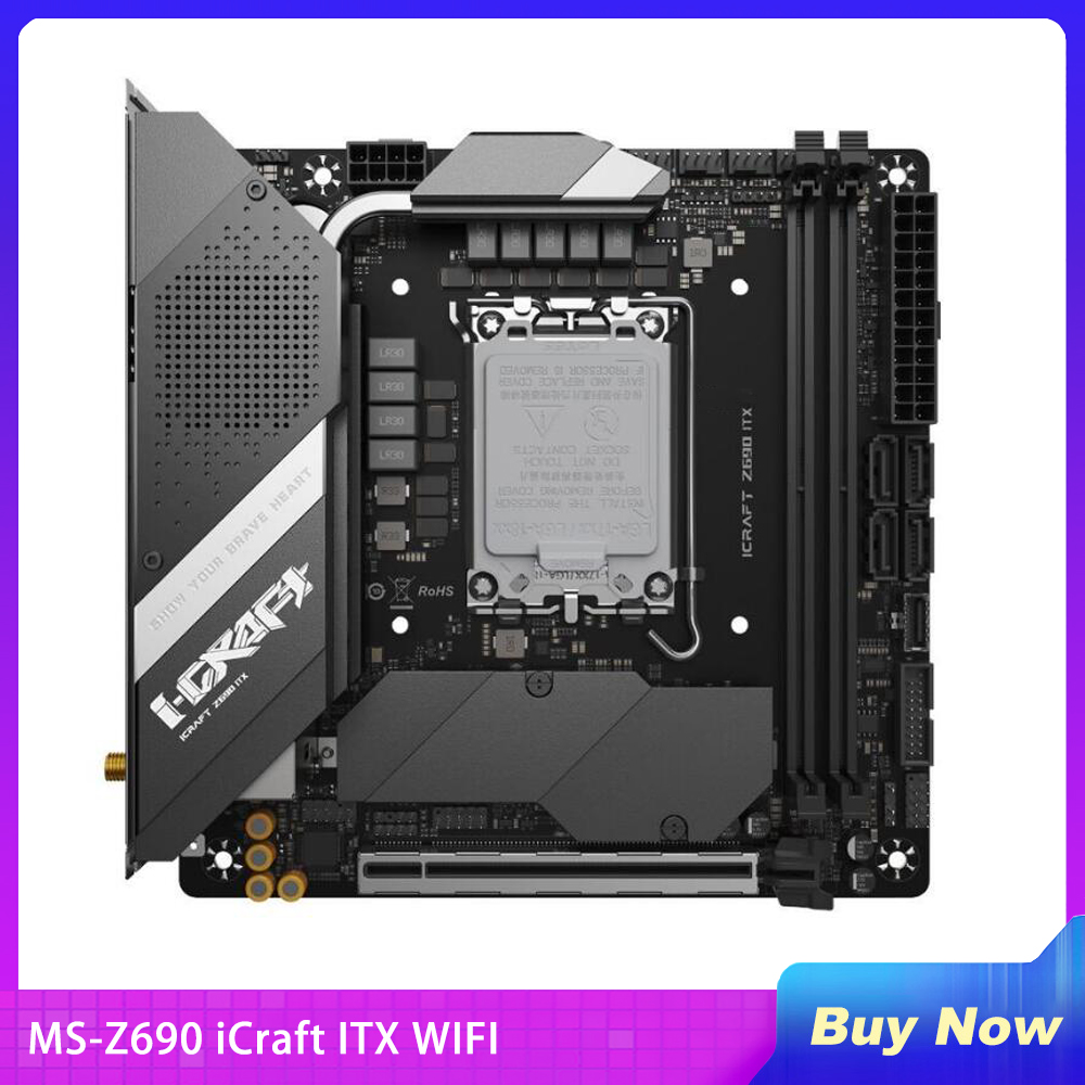 新しいMS-Z690 iCraft ITX WIFIデスクト - Lga 1700 Ddr5 Itx Motherboard のレビューと価格