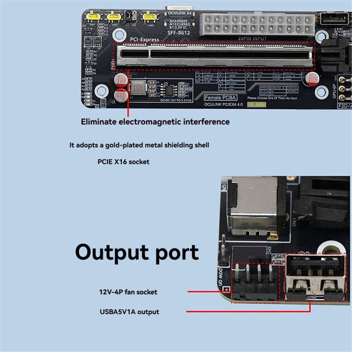 ギフトニューオキュリンクSFF-8612 to PCIE X - External Gpu Dock Pcie 4.0 Oculink のレビューと価格
