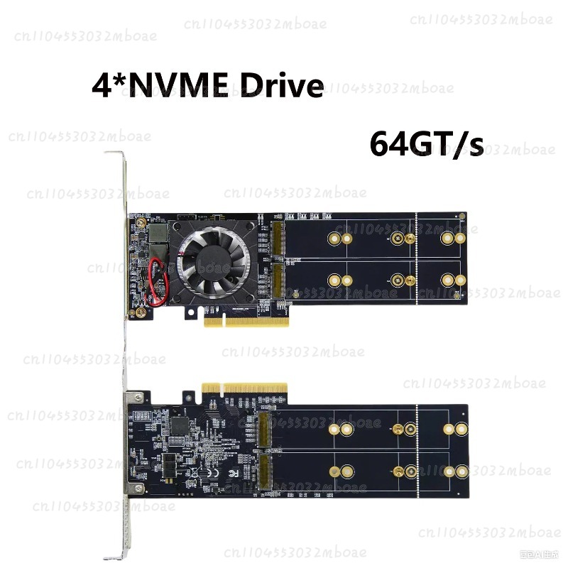 PEX8747 チップ PCIe 3.0 X8 クアッド M - Quad M.2 Nvme Pcie Bifurcation Card のレビューと価格