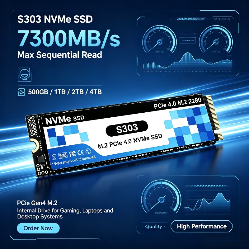 S303 PCIe 4.0 M.2 NVMe SSD 500 - M.2 Nvme 4Tb Pcie 4.0 Ssd のレビューと価格